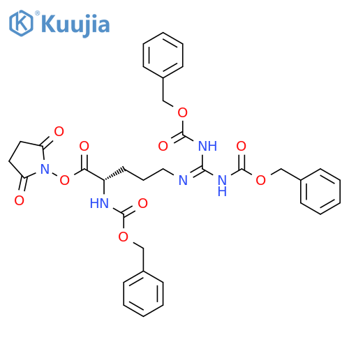 N-alpha,Nomega,Nomega'-Tris-Z-L-arginine N-hydroxysuccinimide ester structure
