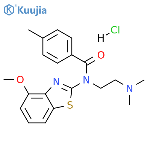N-[2-(dimethylamino)ethyl]-N-(4-methoxy-1,3-benzothiazol-2-yl)-4-methylbenzamide hydrochloride structure
