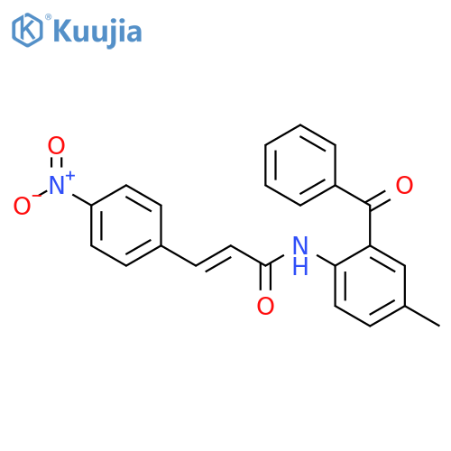 (2E)-N-(2-benzoyl-4-methylphenyl)-3-(4-nitrophenyl)prop-2-enamide structure