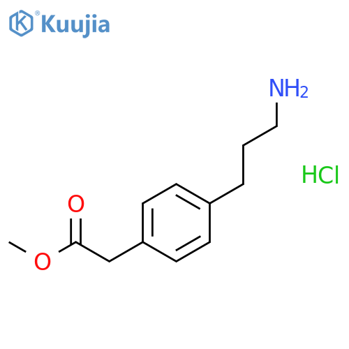 methyl 2-4-(3-aminopropyl)phenylacetate hydrochloride structure