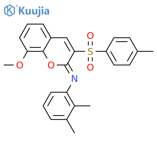 (2Z)-N-(2,3-dimethylphenyl)-8-methoxy-3-(4-methylbenzenesulfonyl)-2H-chromen-2-imine structure