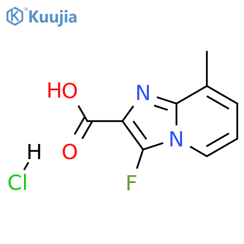 3-fluoro-8-methylimidazo1,2-apyridine-2-carboxylic acid hydrochloride structure