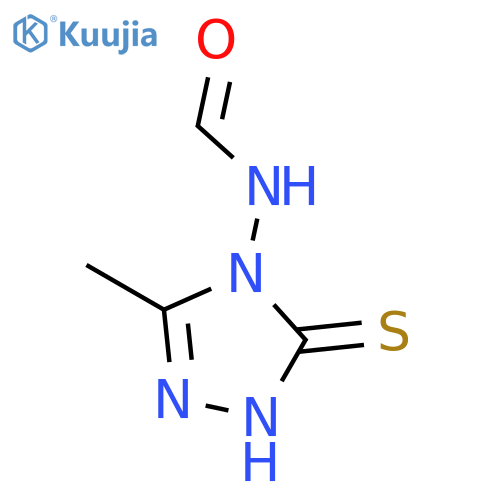 Formamide,N-(1,5-dihydro-3-methyl-5-thioxo-4H-1,2,4-triazol-4-yl)- structure
