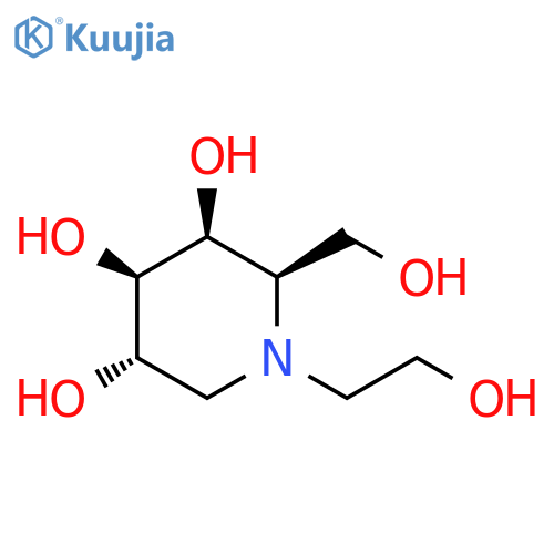 (2R,3S,4R,5S)-1-(2-hydroxyethyl)-2-(hydroxymethyl)piperidine-3,4,5-triol structure