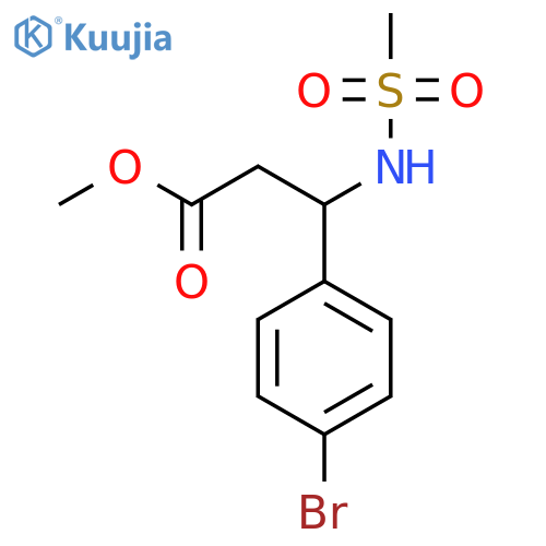 Methyl 3-(4-bromophenyl)-3-(methanesulfonamido)propanoate structure