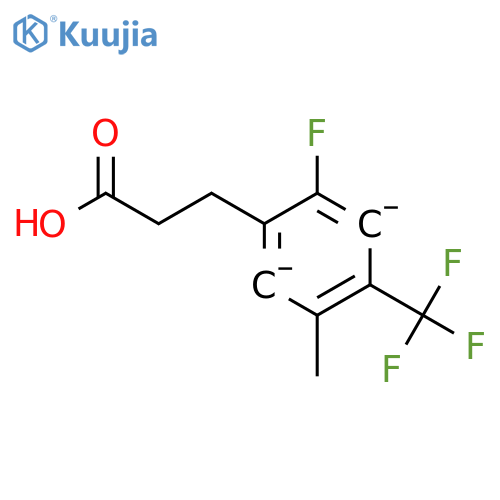 3-2-Fluoro-5-methyl-4-(trifluoromethyl)-phenylpropionic acid structure