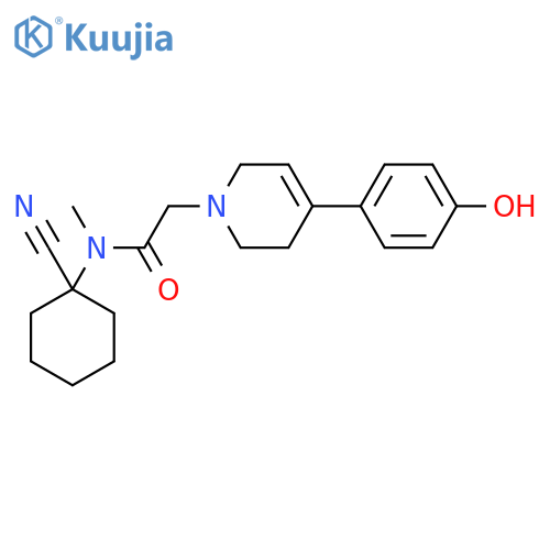N-(1-cyanocyclohexyl)-2-[4-(4-hydroxyphenyl)-1,2,3,6-tetrahydropyridin-1-yl]-N-methylacetamide structure