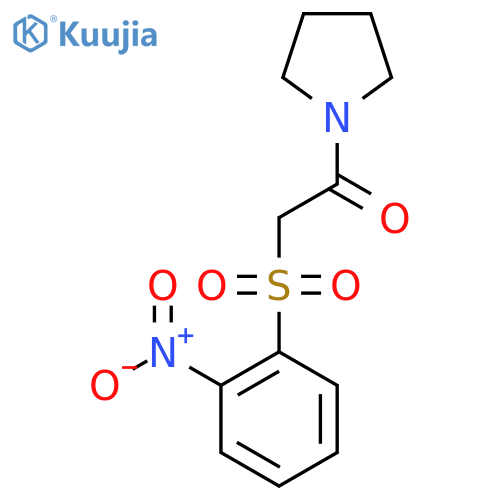 2-[(2-Nitrophenyl)sulfonyl]-1-(pyrrolidin-1-yl)ethanone structure