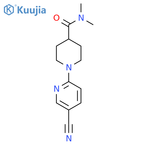 1-(5-cyanopyridin-2-yl)-N,N-dimethylpiperidine-4-carboxamide structure