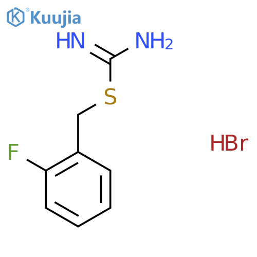 {[(2-Fluorophenyl)methyl]sulfanyl}methanimidamide hydrobromide structure