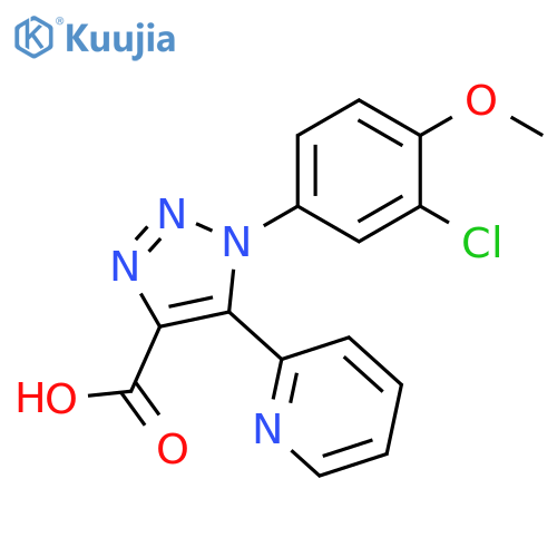 1-(3-chloro-4-methoxyphenyl)-5-pyridin-2-yl-1H-1,2,3-triazole-4-carboxylic acid structure