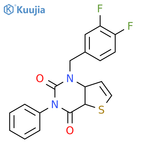 1-[(3,4-difluorophenyl)methyl]-3-phenyl-1H,2H,3H,4H-thieno[3,2-d]pyrimidine-2,4-dione structure