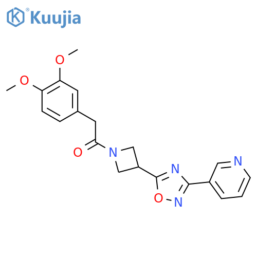 2-(3,4-dimethoxyphenyl)-1-{3-3-(pyridin-3-yl)-1,2,4-oxadiazol-5-ylazetidin-1-yl}ethan-1-one structure