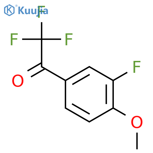2,2,2-trifluoro-1-(3-fluoro-4-methoxyphenyl)ethan-1-one structure