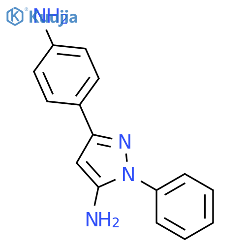 3-(4-aminophenyl)-1-phenyl-1H-pyrazol-5-amine structure