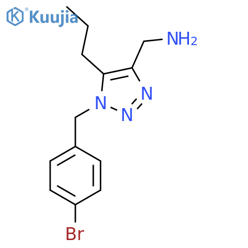 {1-(4-bromophenyl)methyl-5-propyl-1H-1,2,3-triazol-4-yl}methanamine structure