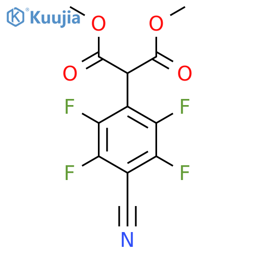 (2,3,5,6-Tetrafluoro-4-cyanophenyl)malonic acid dimethyl ester structure