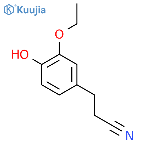 3-(3-ethoxy-4-hydroxyphenyl)propanenitrile structure