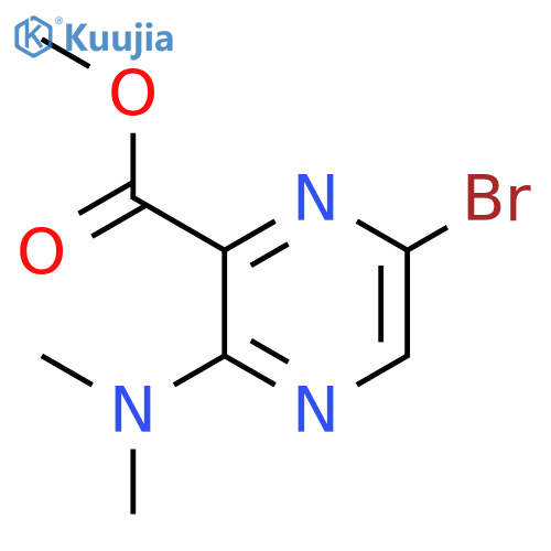 Methyl 6-bromo-3-(dimethylamino)pyrazine-2-carboxylate structure