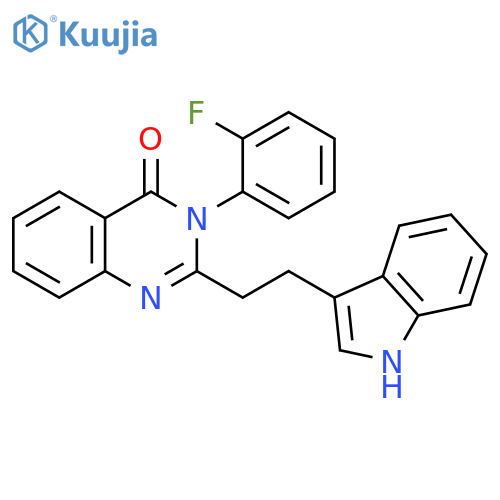 4(3H)-Quinazolinone, 3-(2-fluorophenyl)-2-[2-(1H-indol-3-yl)ethyl]- structure