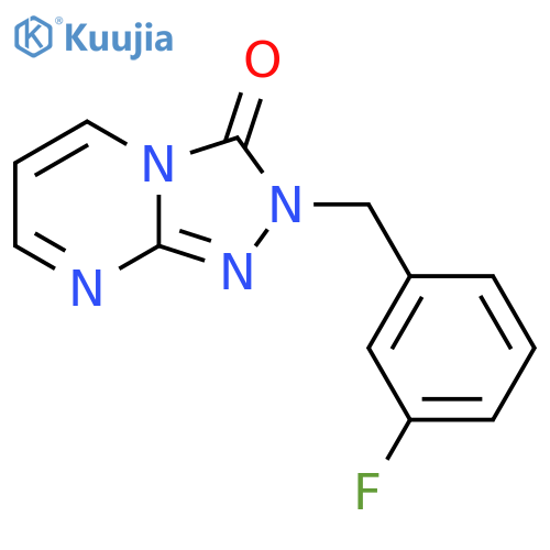 2-(3-fluorophenyl)methyl-2H,3H-1,2,4triazolo4,3-apyrimidin-3-one structure