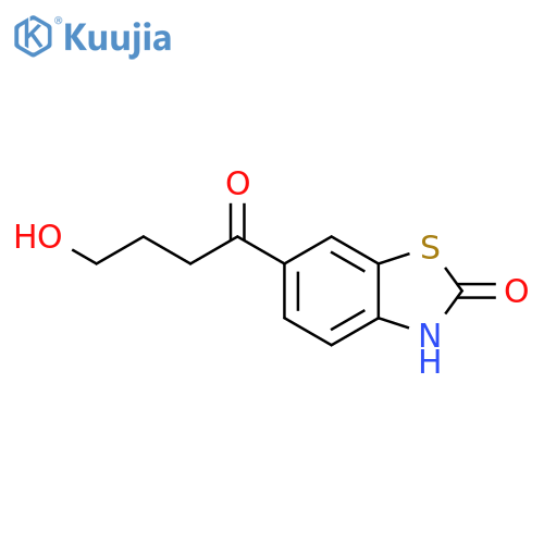 6-(4-Hydroxybutanoyl)-1,3-benzothiazol-2(3H)-one structure