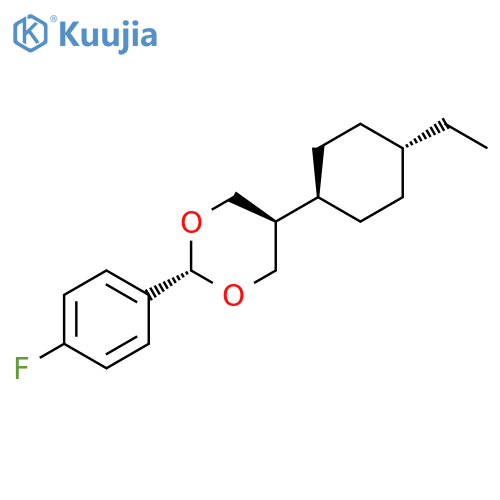 1,3-Dioxane, 5-(trans-4-ethylcyclohexyl)-2-(4-fluorophenyl)-, trans- structure