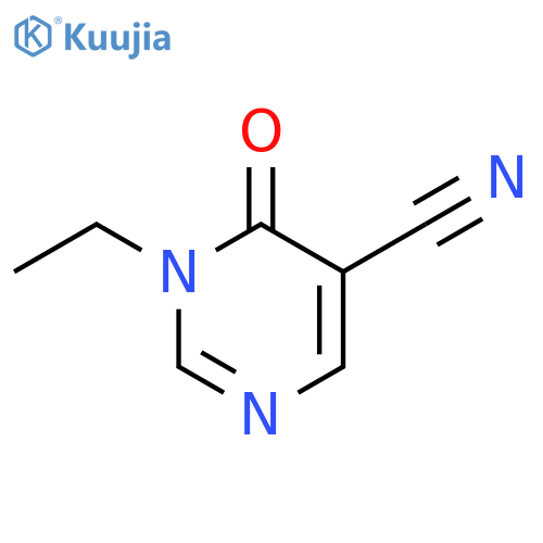 1-Ethyl-6-oxo-1,6-dihydropyrimidine-5-carbonitrile structure