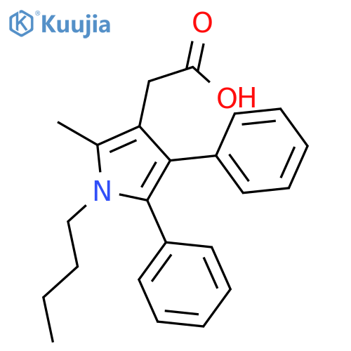 1H-Pyrrole-3-acetic acid, 1-butyl-2-methyl-4,5-diphenyl- structure