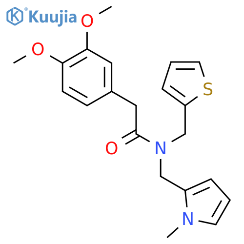 2-(3,4-dimethoxyphenyl)-N-(1-methyl-1H-pyrrol-2-yl)methyl-N-(thiophen-2-yl)methylacetamide structure