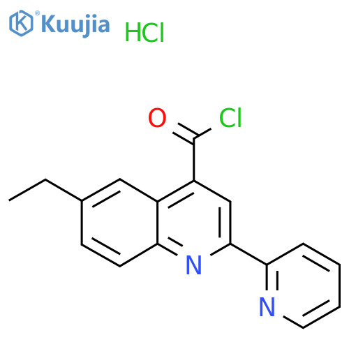 6-Ethyl-2-pyridin-2-ylquinoline-4-carbonyl Chloride Hydrochloride structure