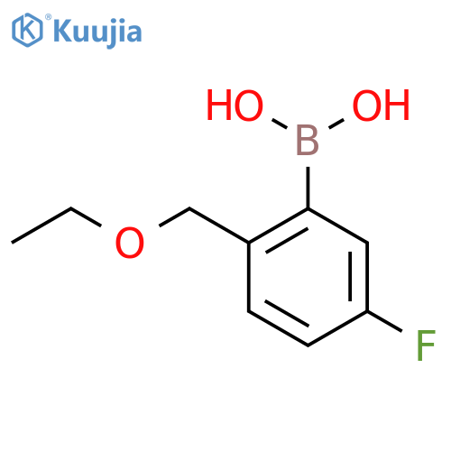 (2-(Ethoxymethyl)-5-fluorophenyl)boronic acid structure