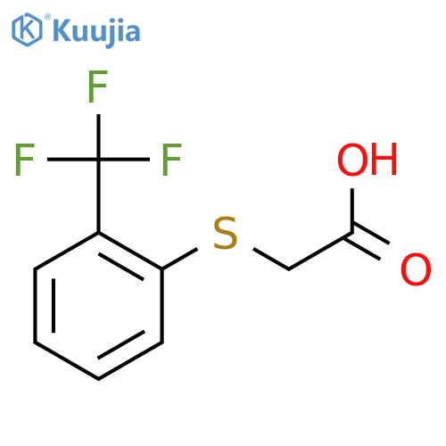 Acetic acid,2-[[2-(trifluoromethyl)phenyl]thio]- structure