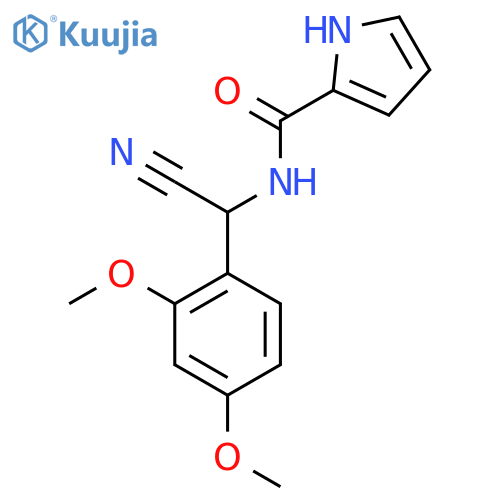 N-[cyano(2,4-dimethoxyphenyl)methyl]-1H-pyrrole-2-carboxamide structure