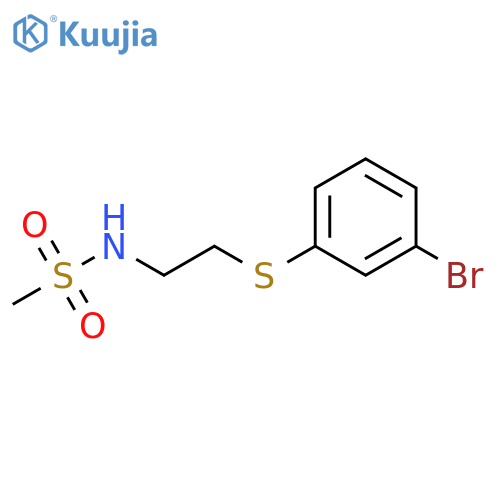 N-{2-[(3-bromophenyl)sulfanyl]ethyl}methanesulfonamide structure