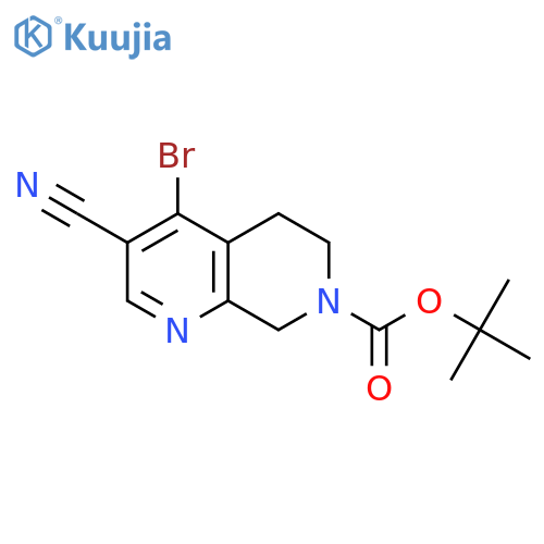 Tert-Butyl 4-Bromo-3-Cyano-5,6-Dihydro-1,7-Naphthyridine-7(8h)-Carboxylate structure