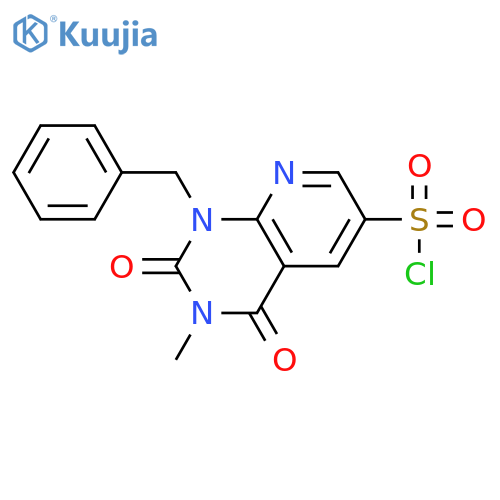 1-benzyl-3-methyl-2,4-dioxo-1H,2H,3H,4H-pyrido2,3-dpyrimidine-6-sulfonyl chloride structure