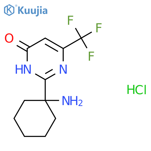 2-(1-aminocyclohexyl)-4-(trifluoromethyl)-1H-pyrimidin-6-one;hydrochloride structure
