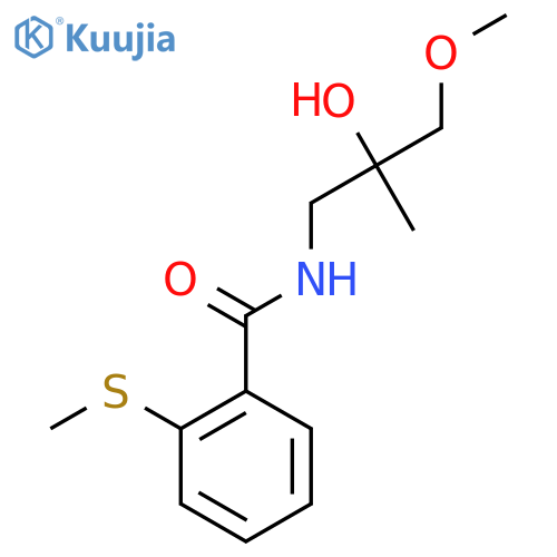 N-(2-hydroxy-3-methoxy-2-methylpropyl)-2-(methylsulfanyl)benzamide structure
