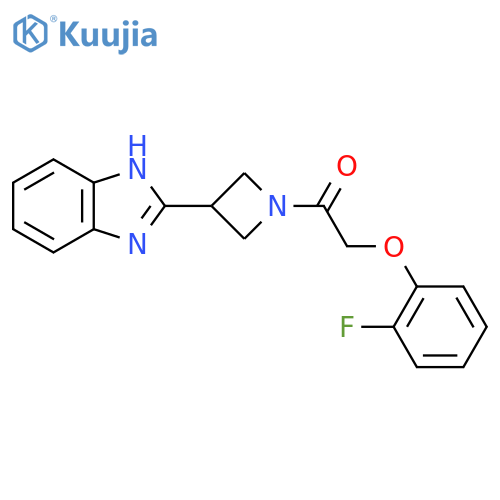 1-3-(1H-1,3-benzodiazol-2-yl)azetidin-1-yl-2-(2-fluorophenoxy)ethan-1-one structure