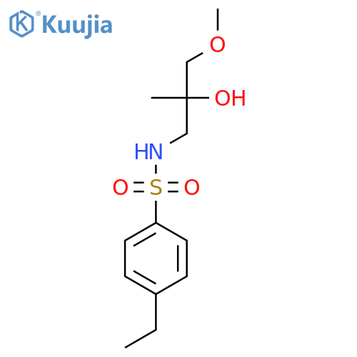 4-ethyl-N-(2-hydroxy-3-methoxy-2-methylpropyl)benzene-1-sulfonamide structure