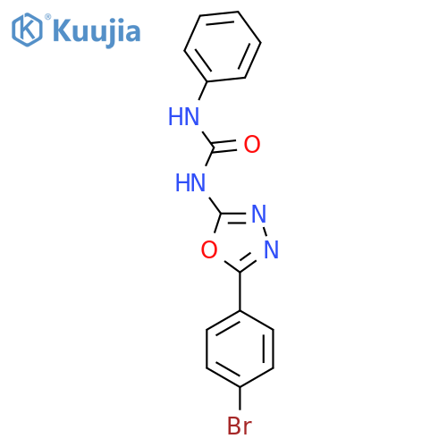 3-5-(4-bromophenyl)-1,3,4-oxadiazol-2-yl-1-phenylurea structure