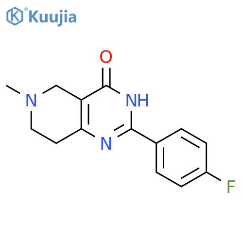 2-(4-fluorophenyl)-6-methyl-3H,4H,5H,6H,7H,8H-pyrido4,3-dpyrimidin-4-one structure