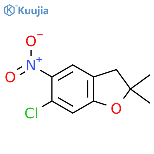 6-Chloro-2,2-dimethyl-5-nitro-2,3-dihydrobenzofuran structure