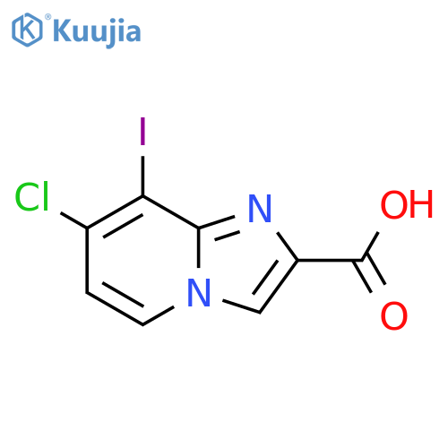 7-chloro-8-iodoimidazo[1,2-a]pyridine-2-carboxylic acid structure