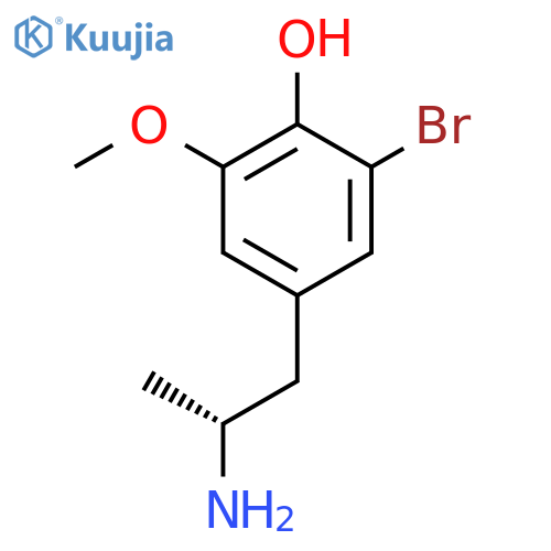 4-(2R)-2-aminopropyl-2-bromo-6-methoxyphenol structure