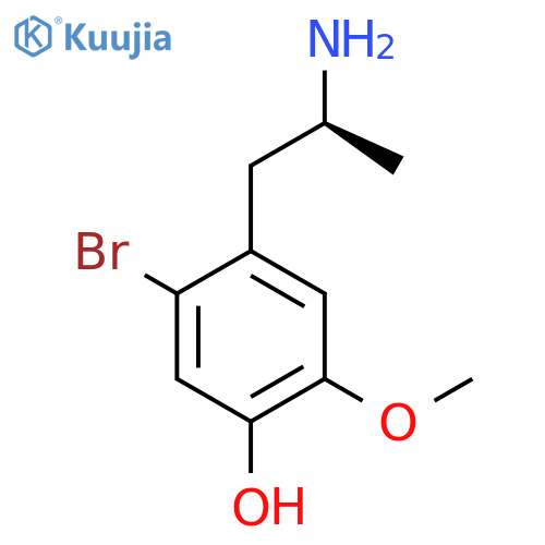 4-(2S)-2-aminopropyl-5-bromo-2-methoxyphenol structure