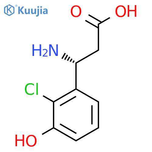 (R)-3-AMINO-3-(2-CHLORO-3-HYDROXYPHENYL)PROPANOIC ACID structure