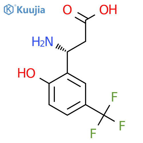 (R)-3-AMINO-3-(2-HYDROXY-5-(TRIFLUOROMETHYL)PHENYL)PROPANOIC ACID structure
