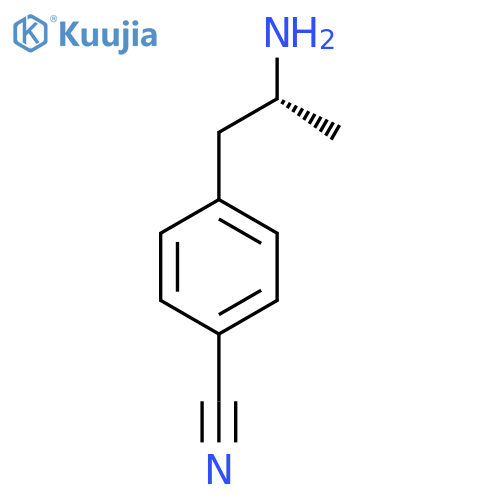 4-(2R)-2-aminopropylbenzonitrile structure